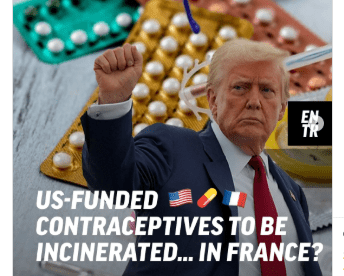 Une pétition française s'oppose à la destruction de millions de contraceptifs de l'USAID dans un entrepôt de Geel (Instagram) Une pétition française s'oppose à la destruction de millions de contraceptifs de l'USAID dans un entrepôt de Geel (Instagram)
